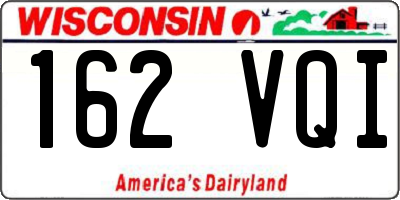WI license plate 162VQI