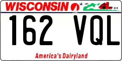 WI license plate 162VQL
