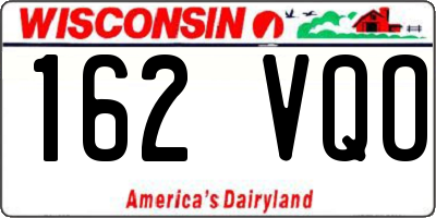 WI license plate 162VQO