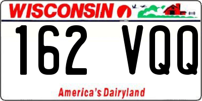 WI license plate 162VQQ