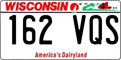 WI license plate 162VQS