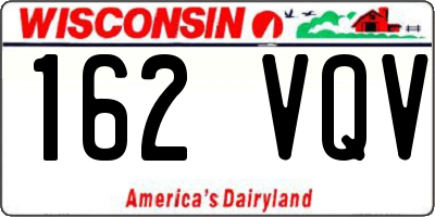 WI license plate 162VQV