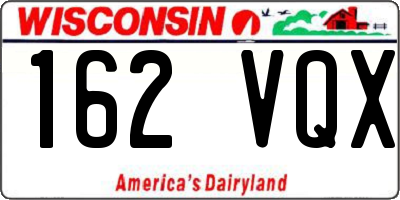 WI license plate 162VQX