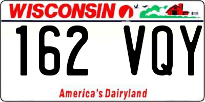 WI license plate 162VQY