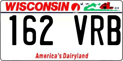 WI license plate 162VRB