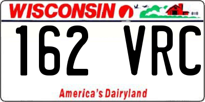 WI license plate 162VRC
