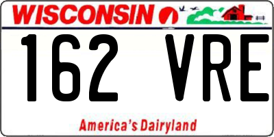 WI license plate 162VRE