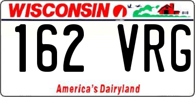 WI license plate 162VRG