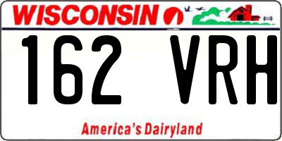 WI license plate 162VRH