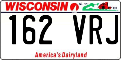 WI license plate 162VRJ