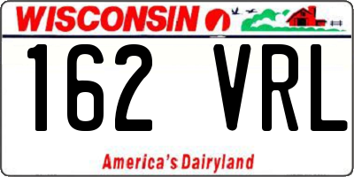 WI license plate 162VRL