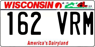 WI license plate 162VRM