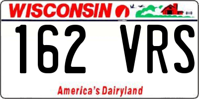 WI license plate 162VRS