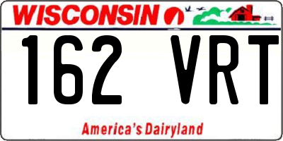 WI license plate 162VRT