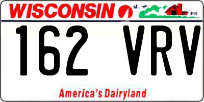 WI license plate 162VRV