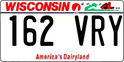 WI license plate 162VRY