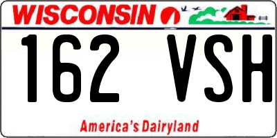 WI license plate 162VSH