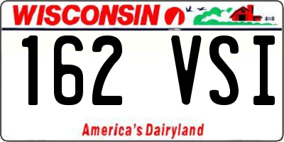WI license plate 162VSI