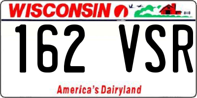 WI license plate 162VSR