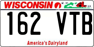 WI license plate 162VTB