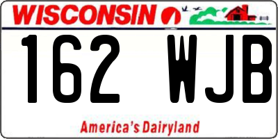 WI license plate 162WJB