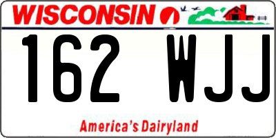 WI license plate 162WJJ
