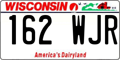 WI license plate 162WJR