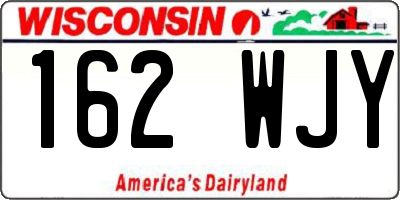 WI license plate 162WJY