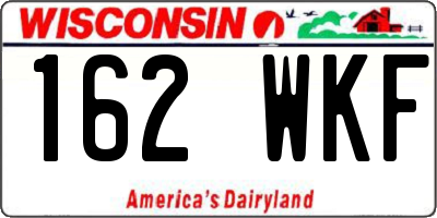 WI license plate 162WKF