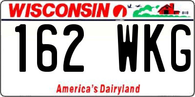 WI license plate 162WKG