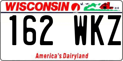 WI license plate 162WKZ