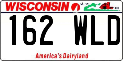 WI license plate 162WLD