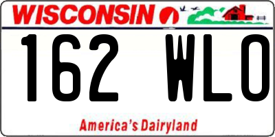 WI license plate 162WLO