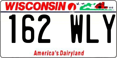 WI license plate 162WLY