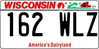 WI license plate 162WLZ