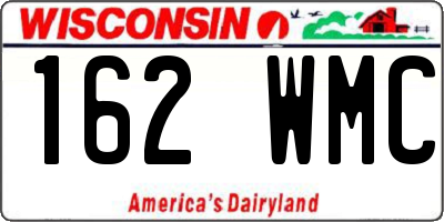 WI license plate 162WMC