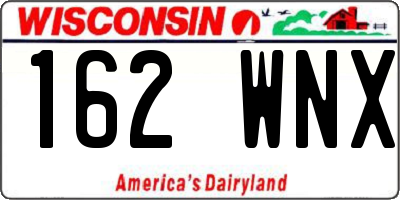 WI license plate 162WNX