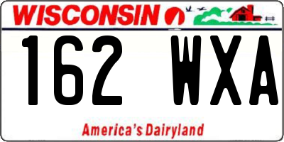 WI license plate 162WXA