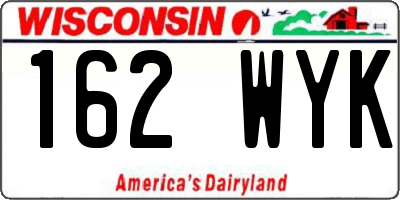 WI license plate 162WYK