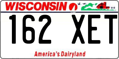 WI license plate 162XET