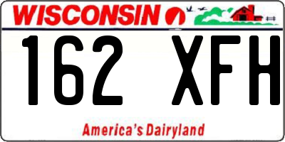 WI license plate 162XFH