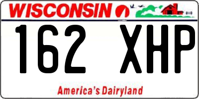 WI license plate 162XHP