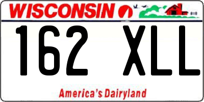 WI license plate 162XLL