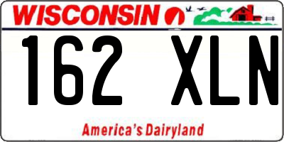 WI license plate 162XLN