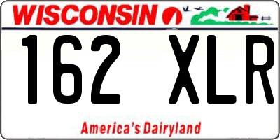 WI license plate 162XLR
