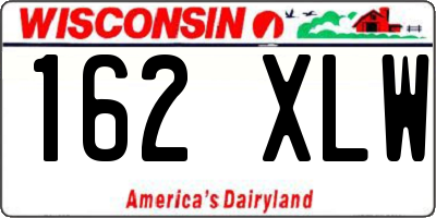 WI license plate 162XLW