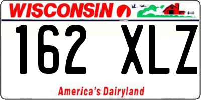 WI license plate 162XLZ