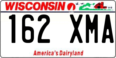 WI license plate 162XMA
