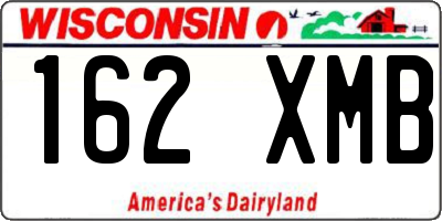WI license plate 162XMB