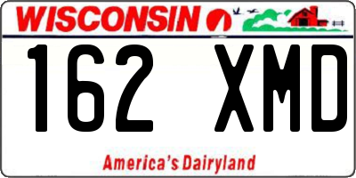 WI license plate 162XMD